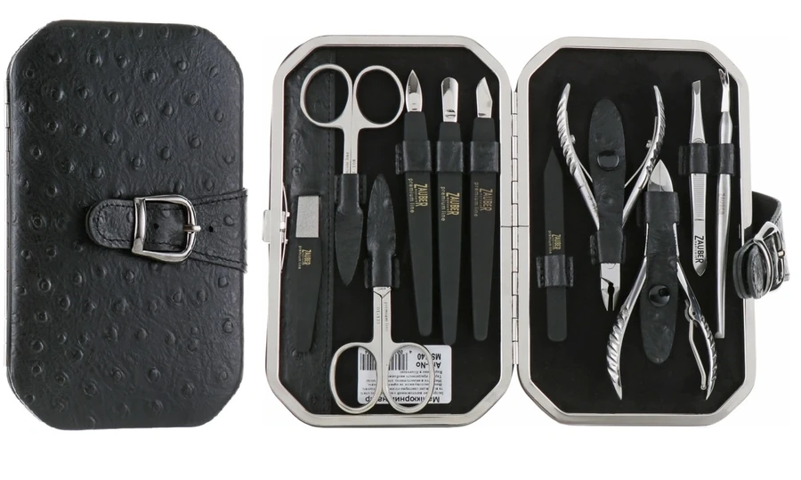 Манікюрний набір Zauber Manicure Tools Set MS-140 10 предметів