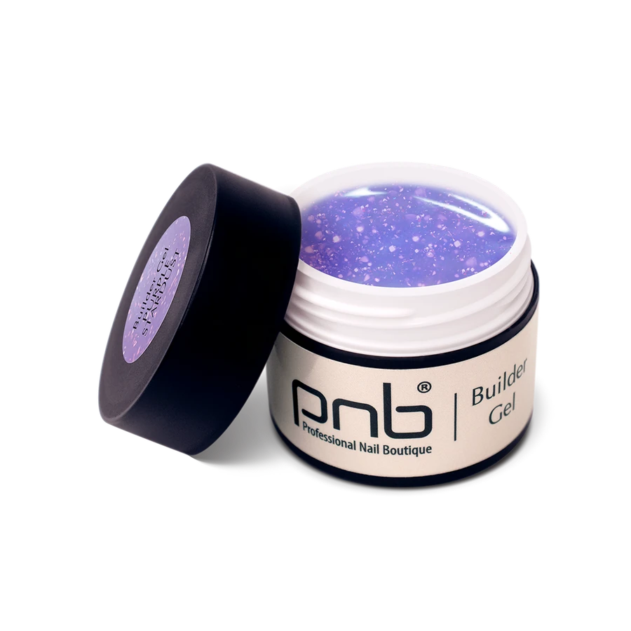 Гель моделюючий PNB Builder Gel Purple Stardust пурпуровий, зоряний пил 5 мл