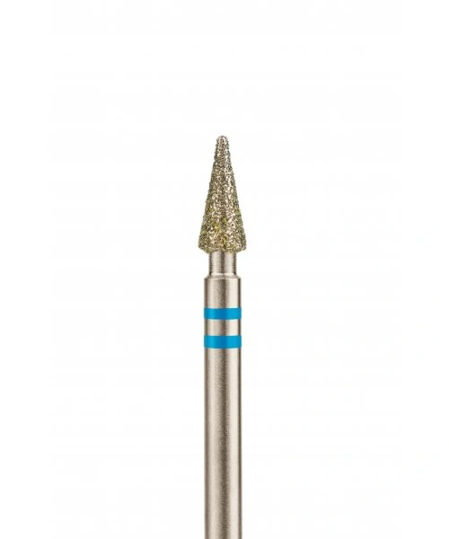 Фреза алмазна конус Kodi Diamond Nozzles P_120mK синя, середній абразив 3.0 мм