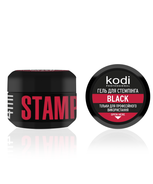 Гель для стемпінга Kodi Stamping Gel Black чорний 4 мл