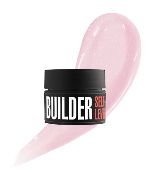 Моделюючий самовирівнювальний гель Kodi Builder Self-level Gel Pink Shine сяючий рожевий 13 г