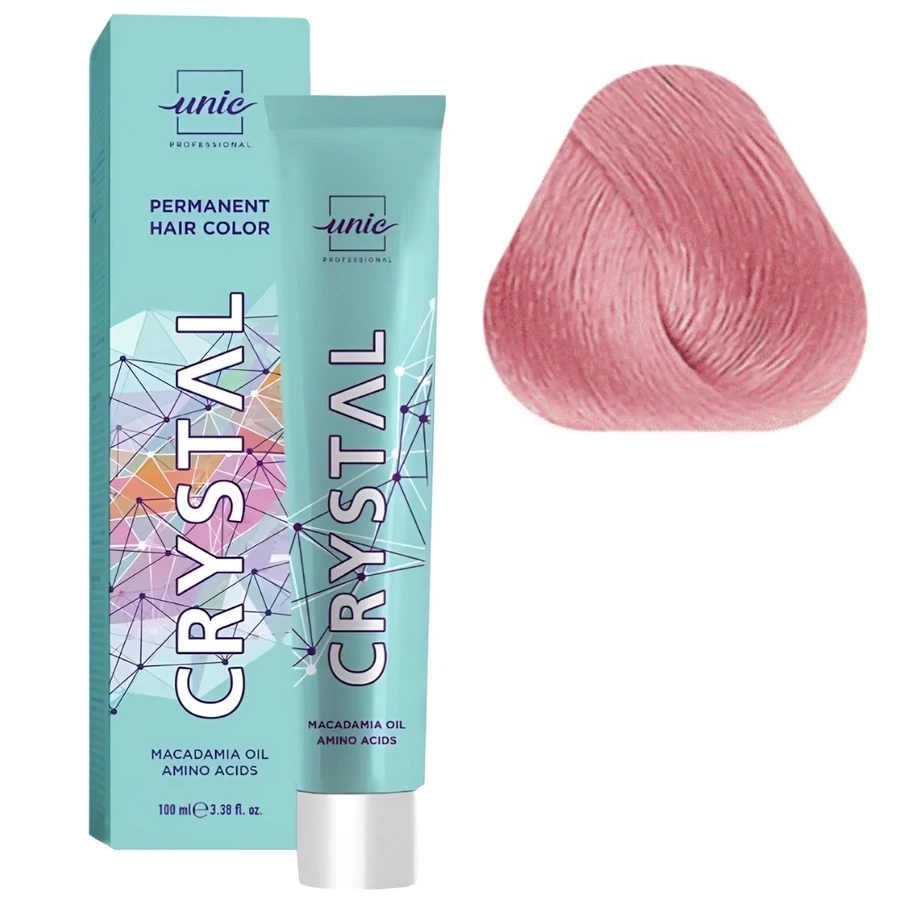 Крем-фарба тонер для волосся Unic Crystal Toner T10/5 Macadamia Oil Amino Acid Рожевий 100 мл