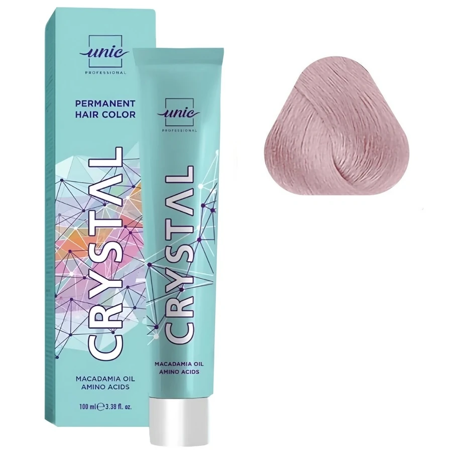 Крем-фарба тонер для волосся Unic Crystal Toner T10/61 Macadamia Oil Amino Acid Льодяний Ірис 100 мл