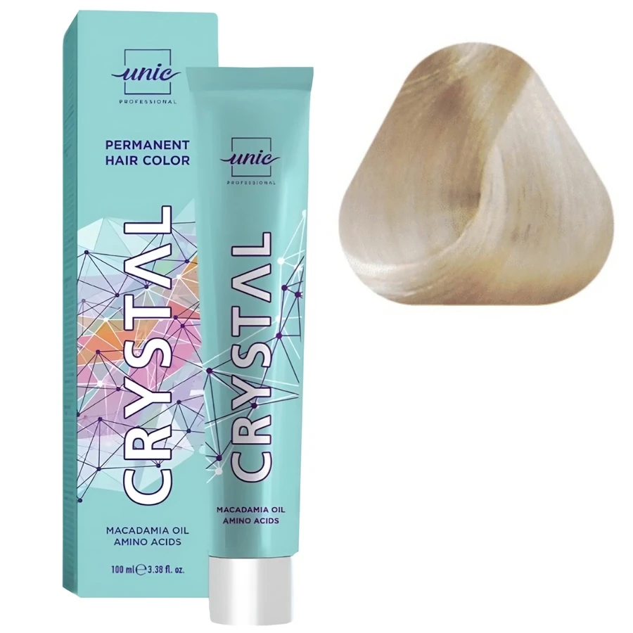 Крем-фарба для волосся Unic Crystal Superlight 106 Macadamia Oil Amino Acid Супер Блонд Натурально-Фіолетовий 100 мл