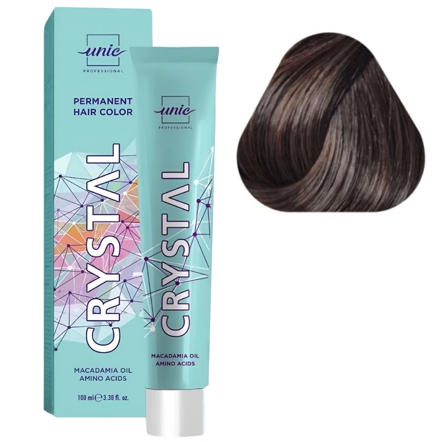 Крем-фарба топінг для волосся Unic Crystal Topping TP15 Macadamia Oil Amino Acid Попелясто-Червоний 100 мл