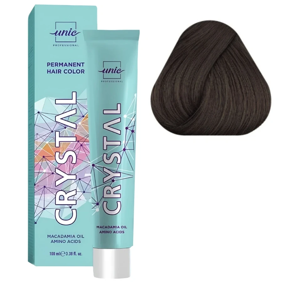 Крем-фарба тонер для волосся Unic Crystal Toner T6/16 Macadamia Oil Amino Acid Графіт 100 мл