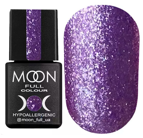 Гель-лак MOON FULL Christmas Gel Polish №1010 бузковий, плотні блискітки 8 мл