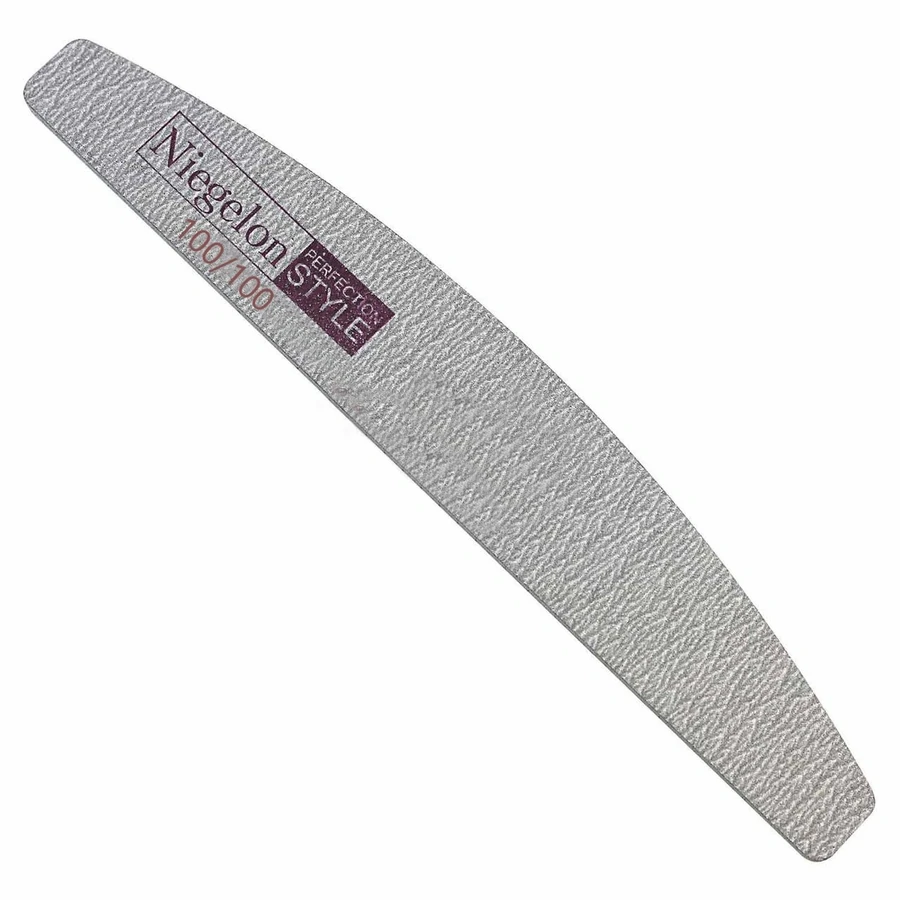 Пилка для штучних нігтів Niegelon Nail File Half 6-0343 100/100 грит