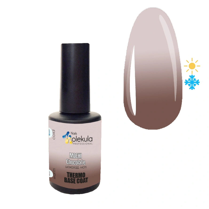 База кольорова термо Molekula Thermo Base Coat Mochi Сhocolate шоколад моті 12 мл