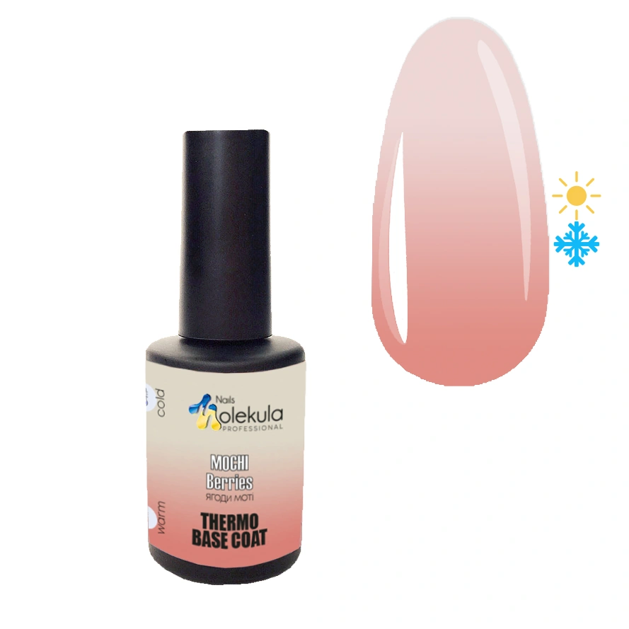 База кольорова термо Molekula Thermo Base Coat Mochi Berries ягоди моті 12 мл