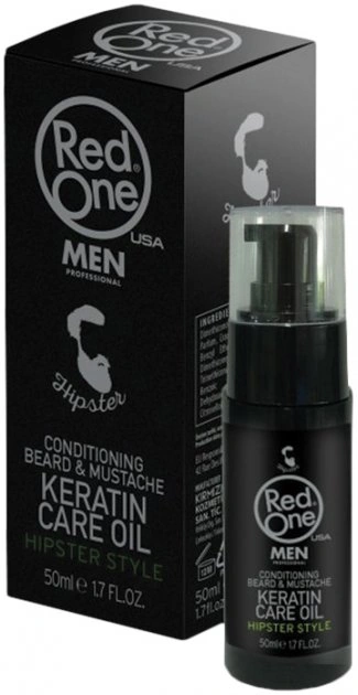 Кератинова олія для догляду за бородою та вусами Red One Conditioning Beard & Mustache Keratin Care Oil 50 мл