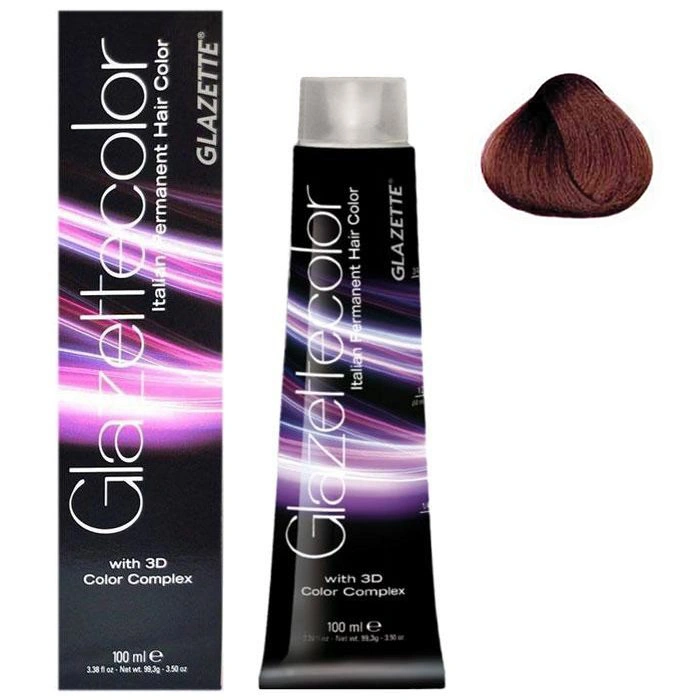 Фарба-догляд Glazette Permanent Hair Color Copper 5R світло-мідно-коричневий 100 мл