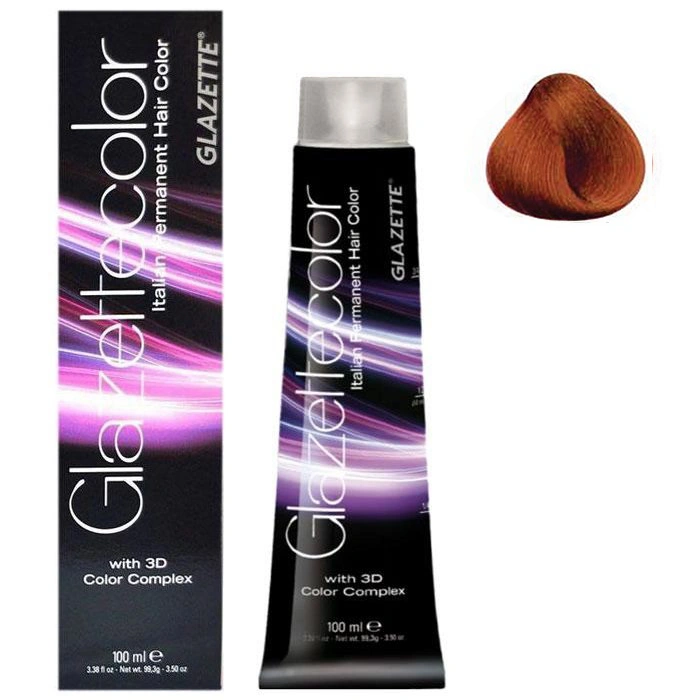 Фарба-догляд Glazette Permanent Hair Color Tutti Frutti 8A світло-помаранчевий блонд 100 мл