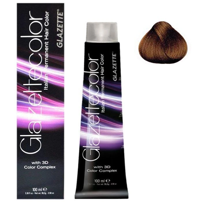 Фарба-догляд Glazette Permanent Hair Color Colonials 7CL бурштиновий середній блонд 100 мл
