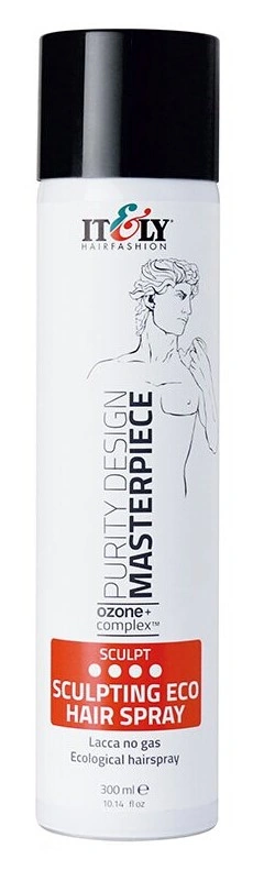 Скульптуруючий ЕКО лак для волосся ITELY HAIRFASHION Purity Design Masterpiece Sculpting Eco Hair Spray екстра сильна фіксація 300 мл