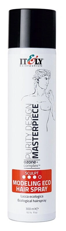 Лак для волосся ЕКО ITELY HAIRFASHION Purity Design Masterpiece Modeling Eco Hair Spray сильна фіксація 300 мл