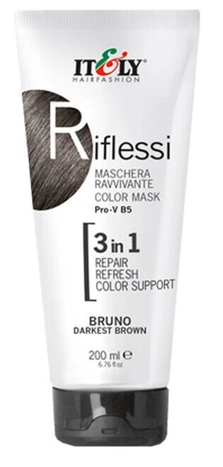 Тонуюча маска для волосся ITELY HAIRFASHION Riflessi Color Mask 3 в 1 Bruno темно-коричневий 200 мл
