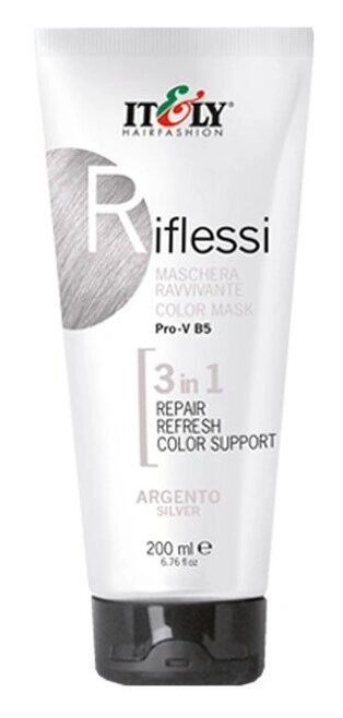 Тонуюча маска для волосся ITELY HAIRFASHION Riflessi Color Mask 3 в 1 Argento срібляста 200 мл