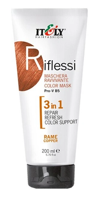 Тонуюча маска для волосся ITELY HAIRFASHION Riflessi Color Mask 3 в 1 Rame Copper мідний 200 мл