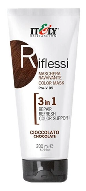 Тонуюча маска для волосся ITELY HAIRFASHION Riflessi Color Mask 3 в 1 Chiocolatto шоколад 200 мл
