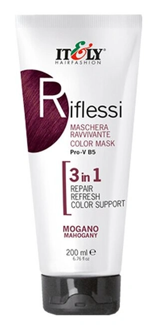 Тонуюча маска для волосся ITELY HAIRFASHION Riflessi Color Mask 3 в 1 Mogano червоне дерево 200 мл