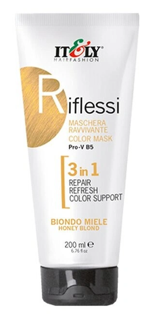 Тонуюча маска для волосся ITELY HAIRFASHION Riflessi Color Mask 3 в 1 Biondo Miele медовий блонд 200 мл