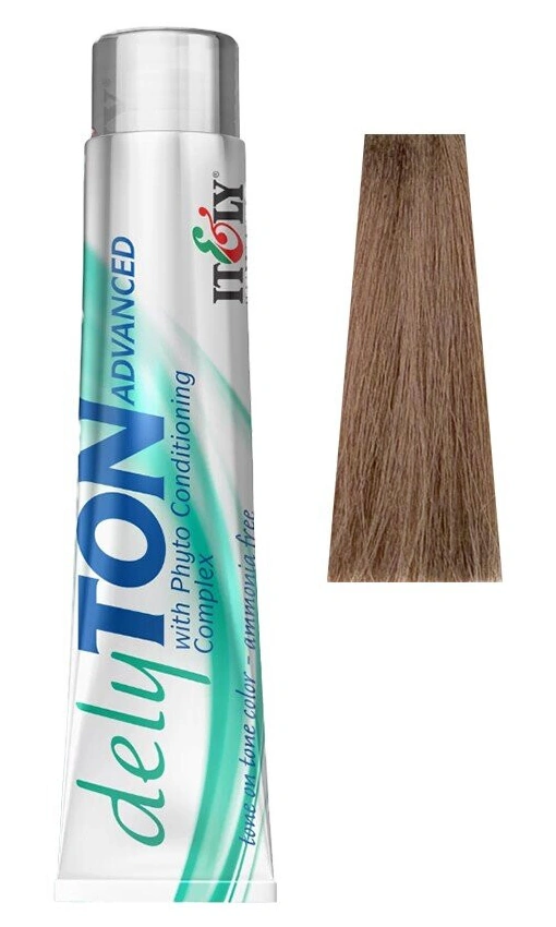 Безаміачна фарба-догляд ITELY HAIRFASHION Delyton Advanced 8C світло-попелястий блонд 60 мл