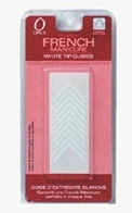 Трафарети для французького манікюру ORLY White Tip Guides Chevron Style шеврон 40 шт