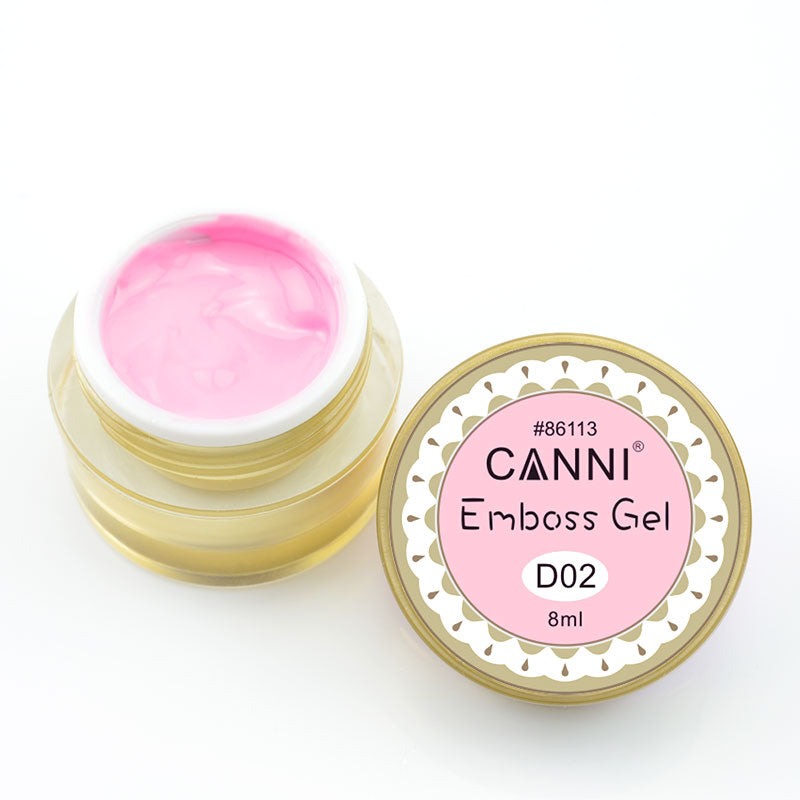 Уцінка! Гель-паста для об`ємного дизайну Canni Emboss Gel №02 8 мл Discount ніжно-рожевий