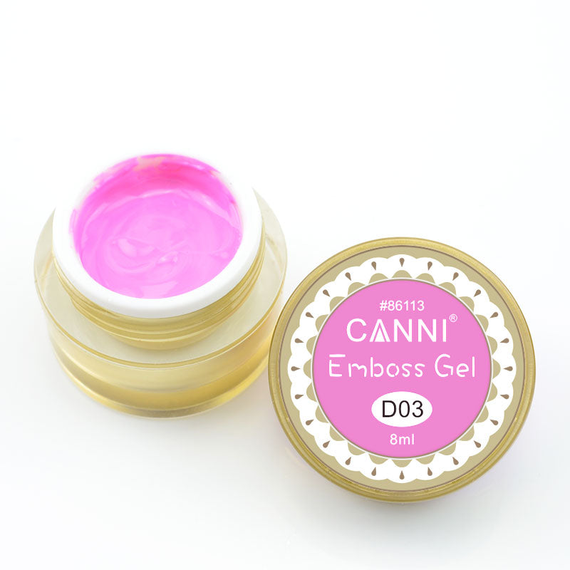 Уцінка! Гель-паста для об`ємного дизайну Canni Emboss Gel №03 8 мл Discount рожевий