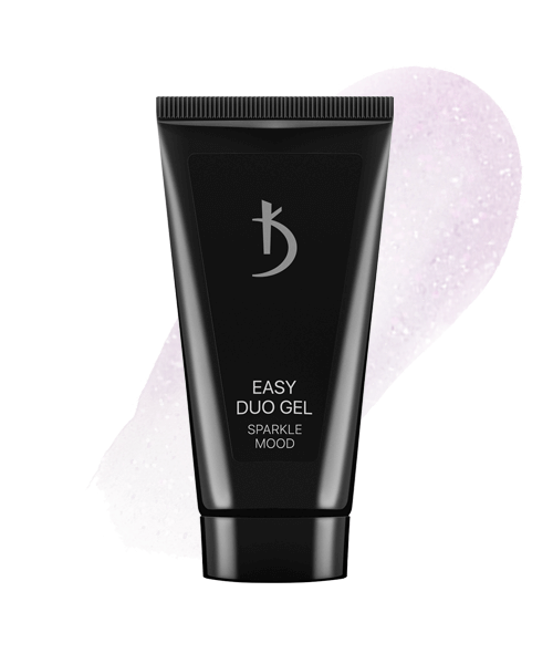 Акрил-гель Kodi Easy Duo Gel №7 Sparkle Mood світло-бузковий з голографічним сяйвом 30 г