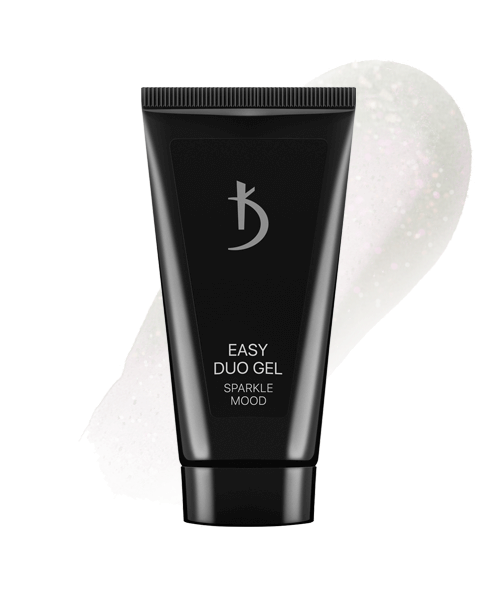Акрил-гель Kodi Easy Duo Gel №8 Sparkle Mood молочний з рожевим мерехтінням 30 г