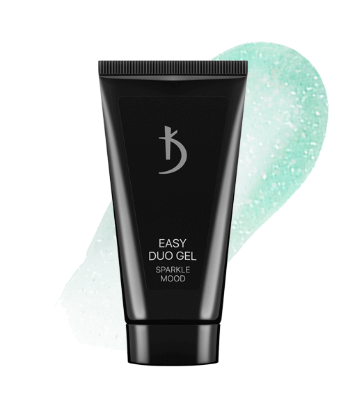 Акрил-гель Kodi Easy Duo Gel №13 Sparkle Mood м`ятний з голографічним сяйвом 30 г