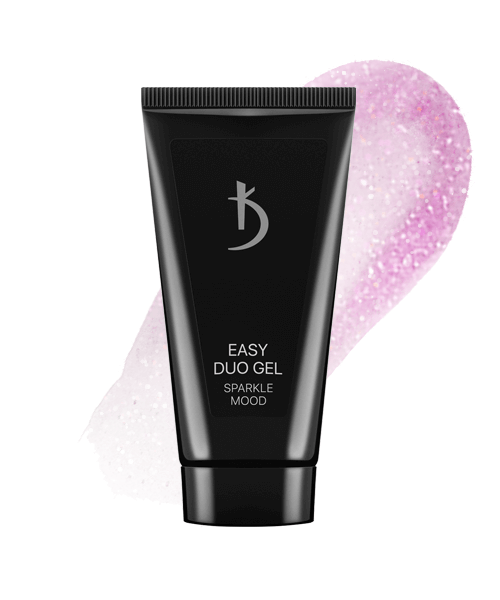 Акрил-гель Kodi Easy Duo Gel №15 Sparkle Mood бузковий з рожевим переливом 30 г