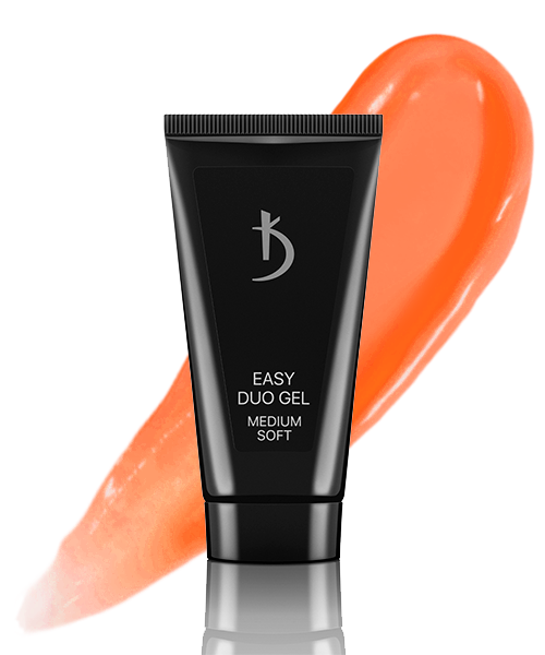 Акрил-гель Kodi Easy Duo Gel Medium Soft Art №12 напівпрозорий помаранчевий 30 г