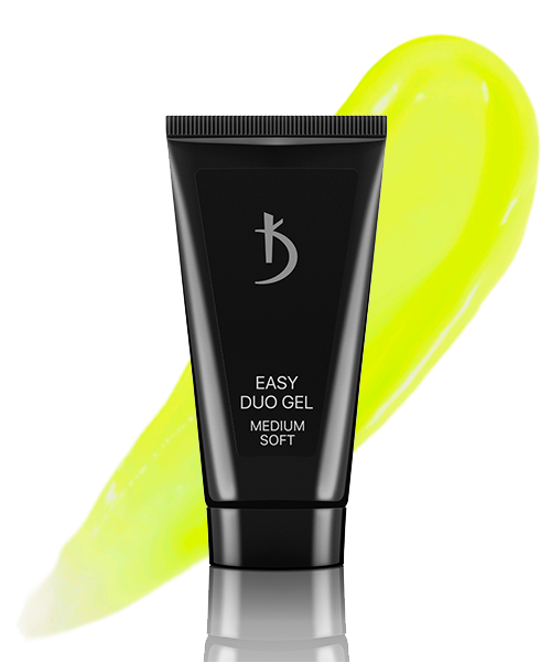 Акрил-гель Kodi Easy Duo Gel Medium Soft Art №13 напівпрозорий жовтий 30 г