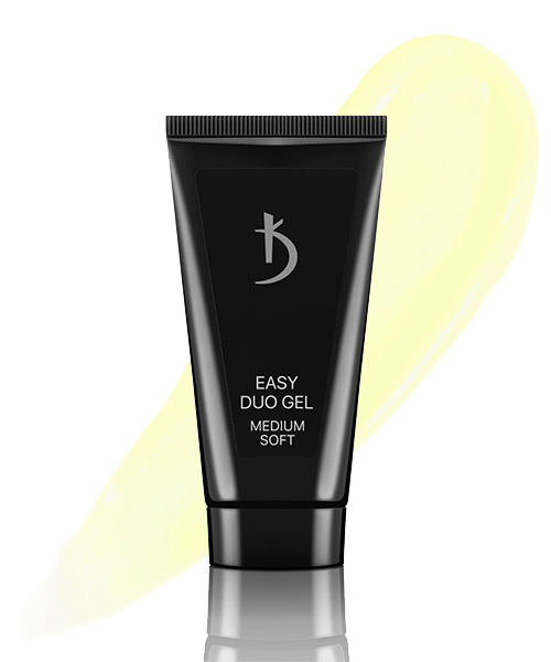 Акрил-гель Kodi Easy Duo Gel Medium Soft Art №19 кремово-жовтий з вираженим камуфлюючим ефектом 30 г