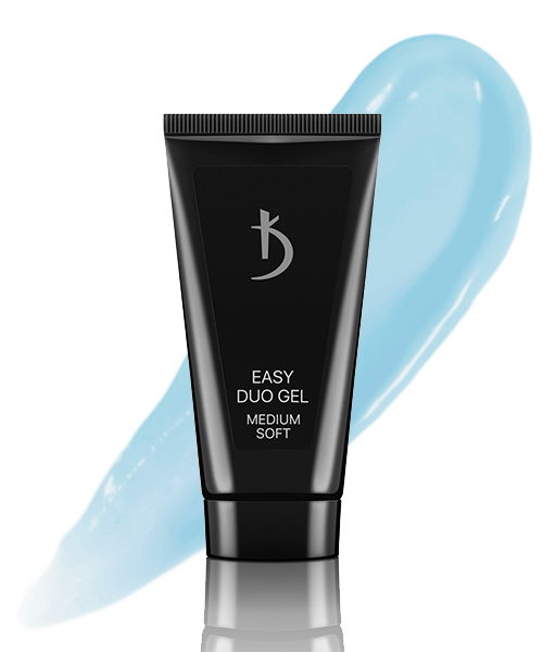 Акрил-гель Kodi Easy Duo Gel Medium Soft Art №21 світло-блакитний з вираженим камуфлюючим ефектом 30 г