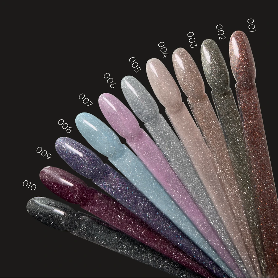 Гель-лак FOX Sparkle 001 золотисто-коричневий, зі світловідбиваючими блискітками 7 мл