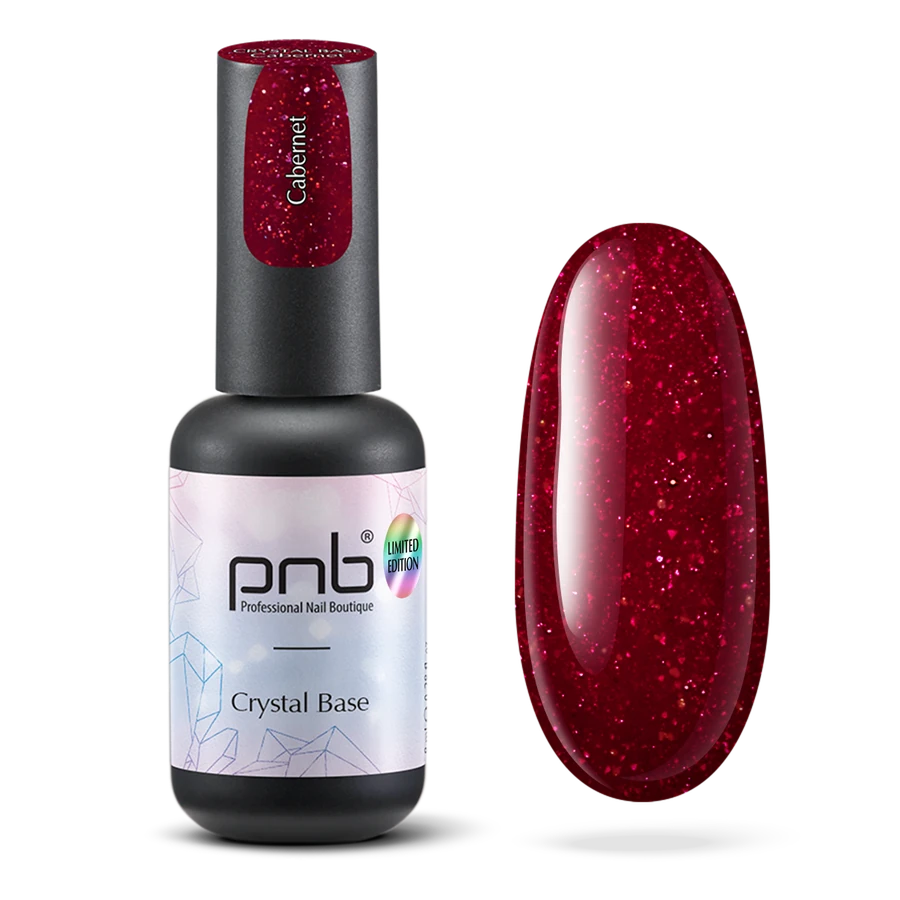Світловідбивна база для нігтів PNB Crystal Base Cabernet 8 мл