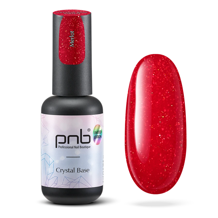 Світловідбивна база для нігтів PNB Crystal Base Merlot 8 мл
