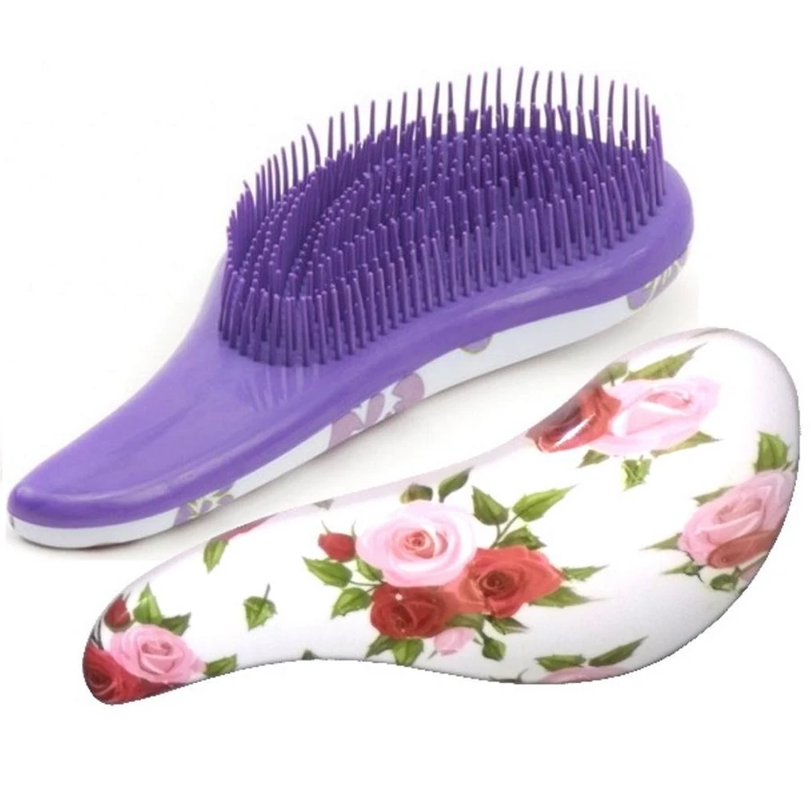 Щітка масажна для волосся з квітковим принтом DAGG Hairbrush 5039 в асортименті