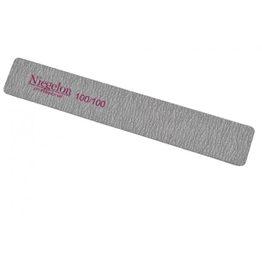 Пилка для штучних нігтів Niegelon Nail File Square 6-0323 100/100 грит