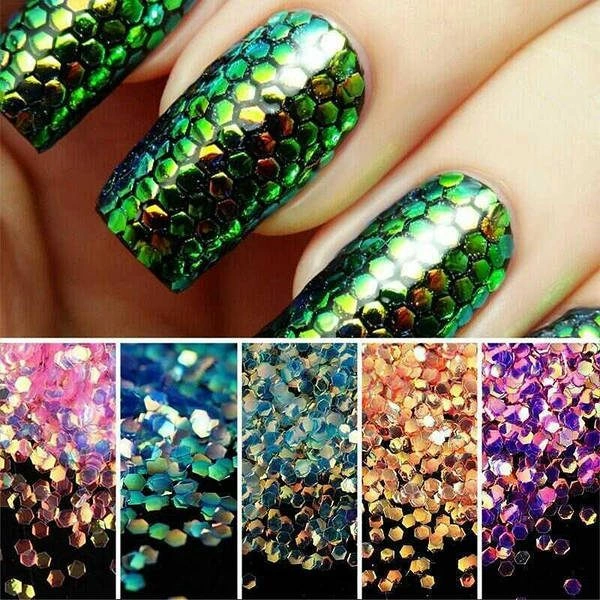 Паєтки для нігтів шестигранники Molekula Sequins for Nails (Copper) мідні