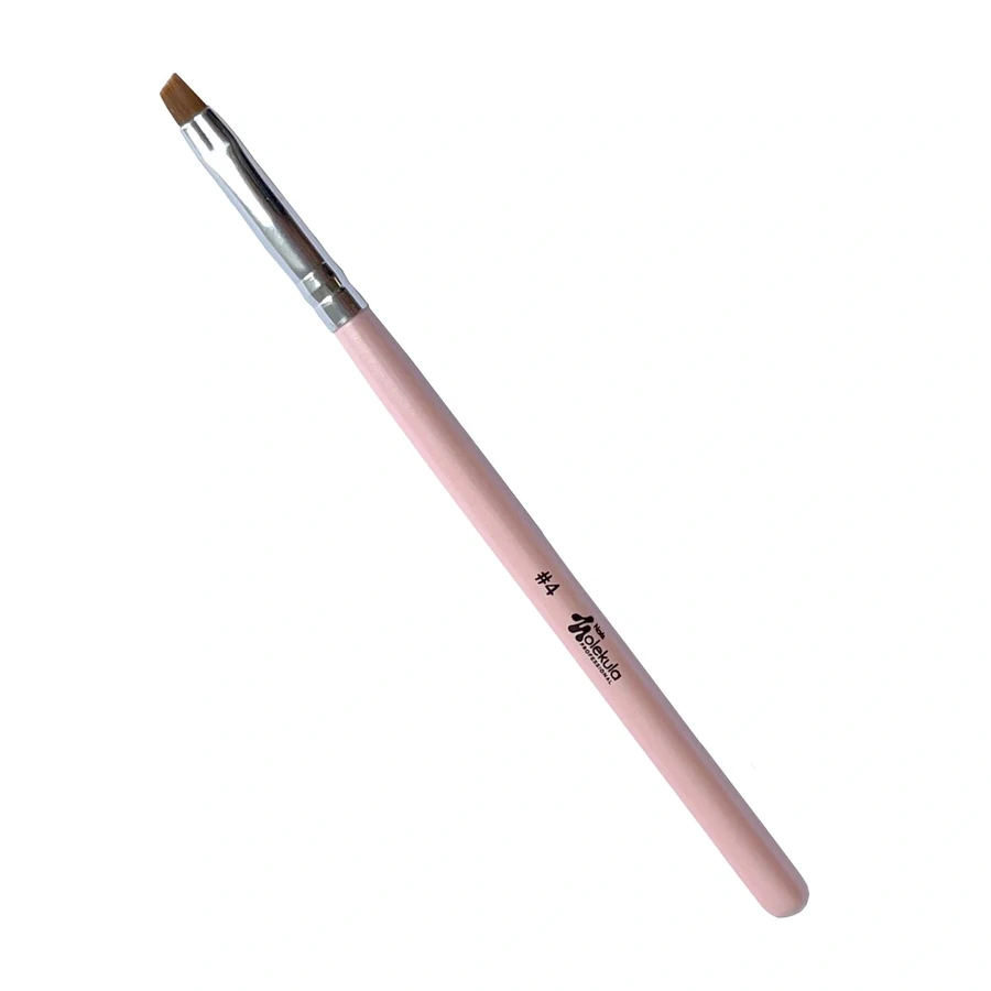 Пензлик для френчу скошений Molekula Gel Brush French №4 синтетична