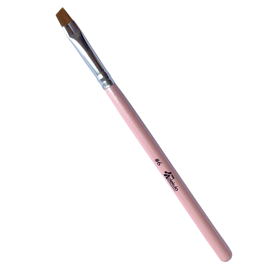 Пензлик для френчу скошений Molekula Gel Brush French №6 синтетична