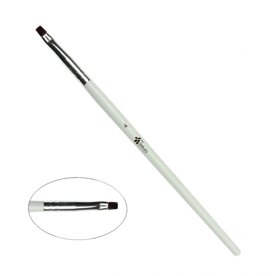 Пензлик для френчу прямий Molekula Gel Brush French №4 синтетична
