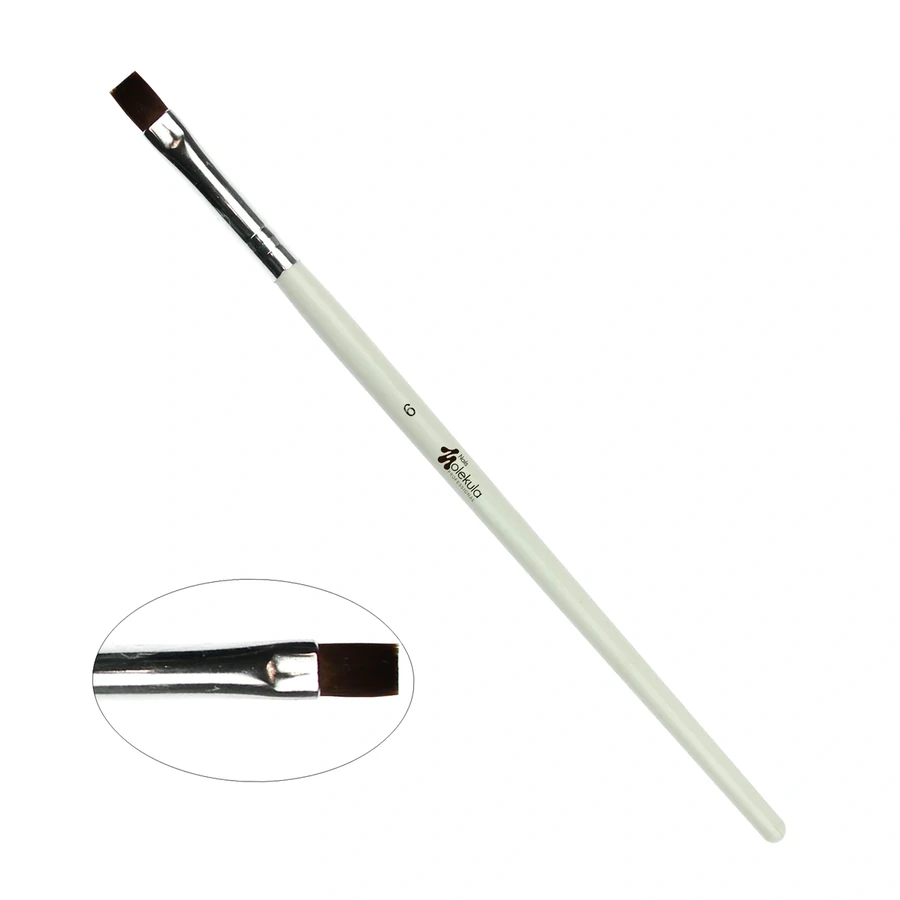 Пензлик для френчу прямий Molekula Gel Brush French №6 синтетична