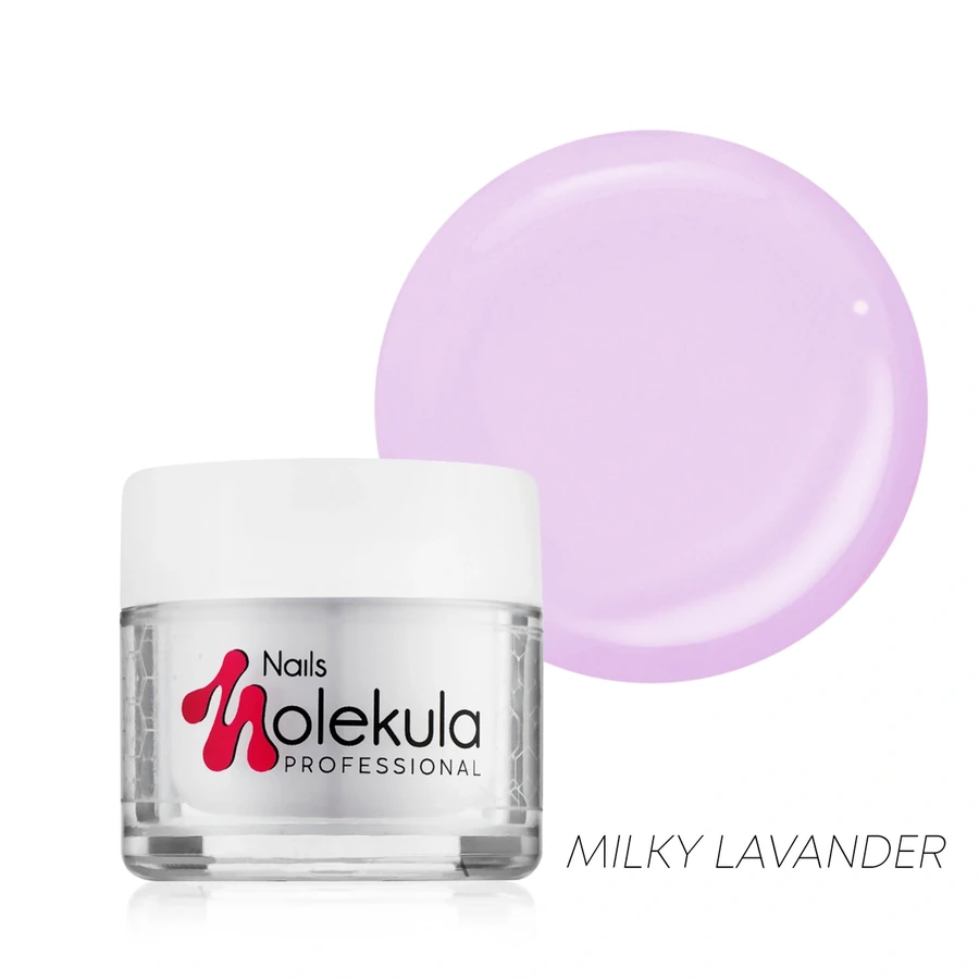 Камуфлюючий гель для моделювання нігтів Molekula Gel Milky Lavander молочно-лавандовий 15 мл