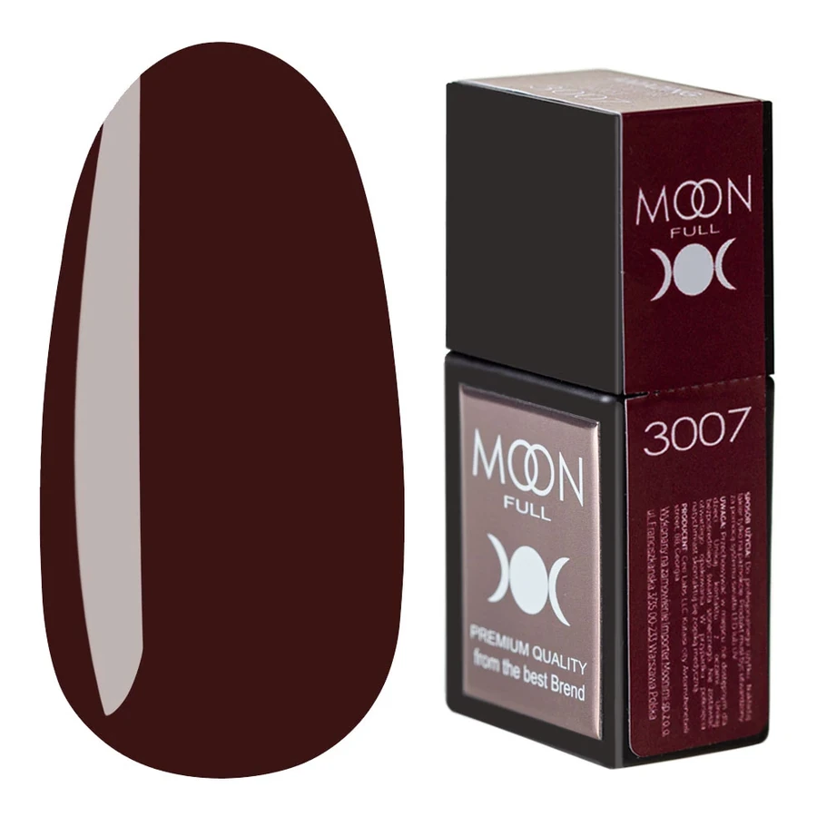 Кольорова база для гель-лаку MOON FULL Amazing Color Base №3007 бордовий, емаль 12 мл